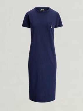 Polo Ralph Lauren cotton crewneck pocket tee dress
